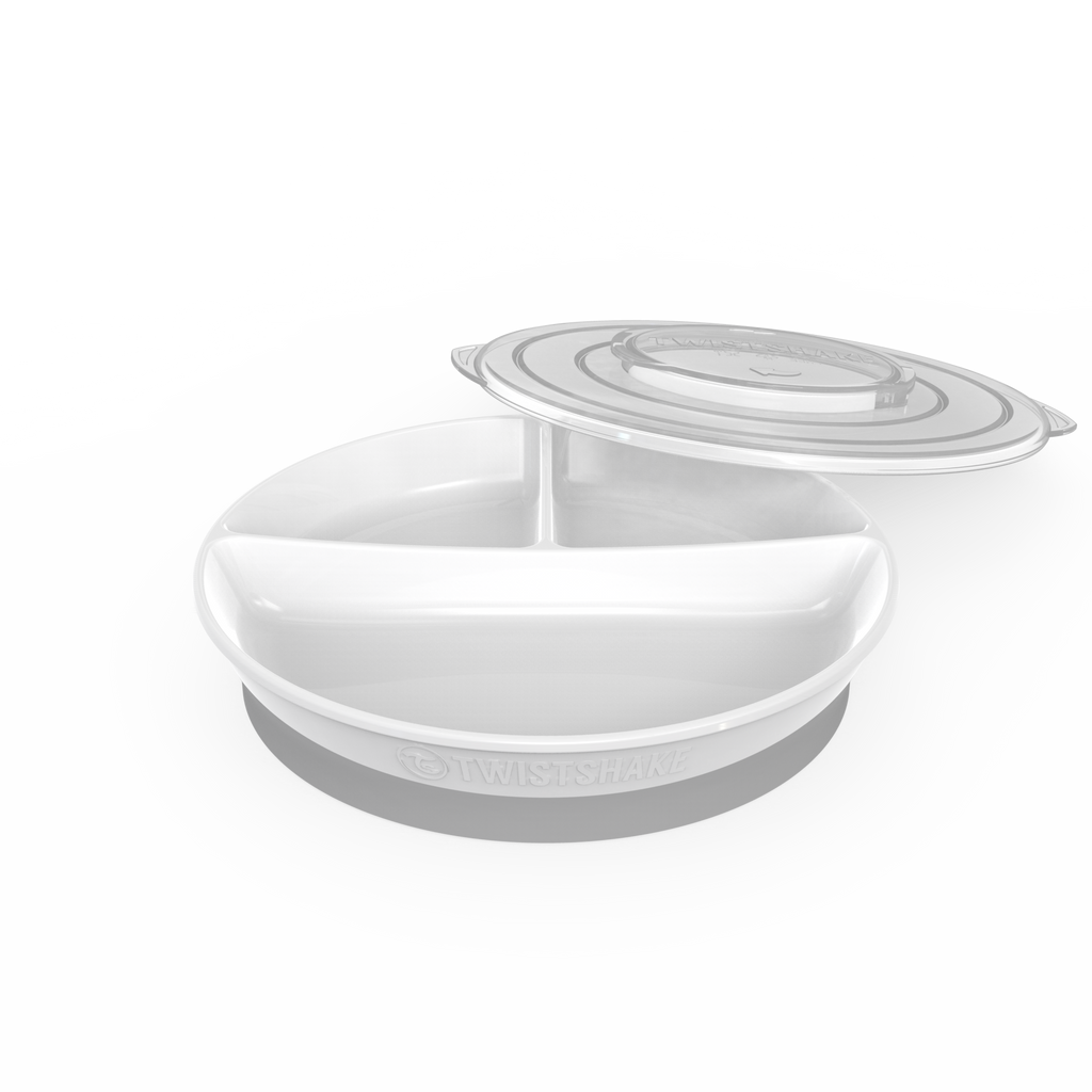 Twistshake Teller mit Unterteilung 6+m - White