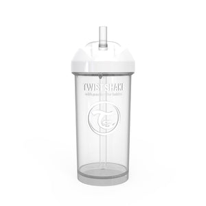 Twistshake Straw Cup Trinkflasche 360ml 12+m - White