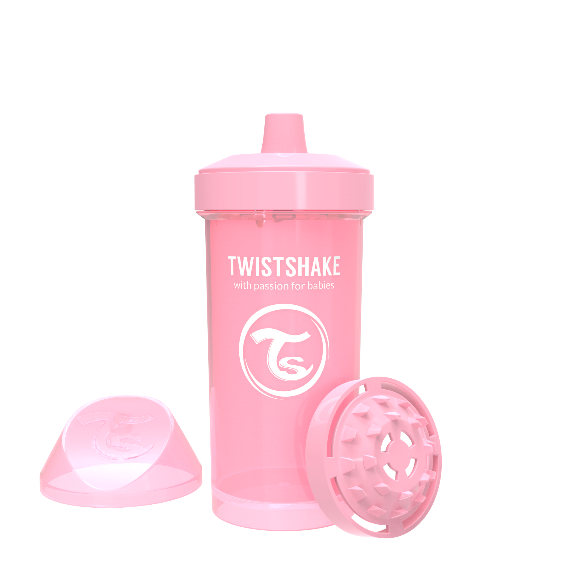 Twistshake Kid Cup Trinkflasche 360ml 12+m - Pastel Pink