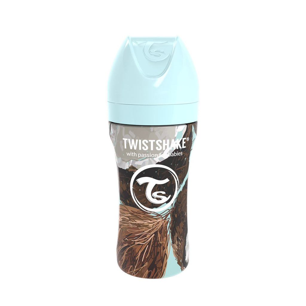 Twistshake Anti-Colic Edelstahl 330ml - Kokusnuss