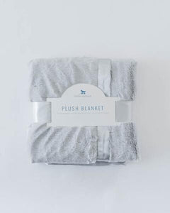 Little Unicorn Plush Luxury Receiving Blanket - Grey