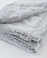 Little Unicorn Plush Luxury Receiving Blanket - Grey