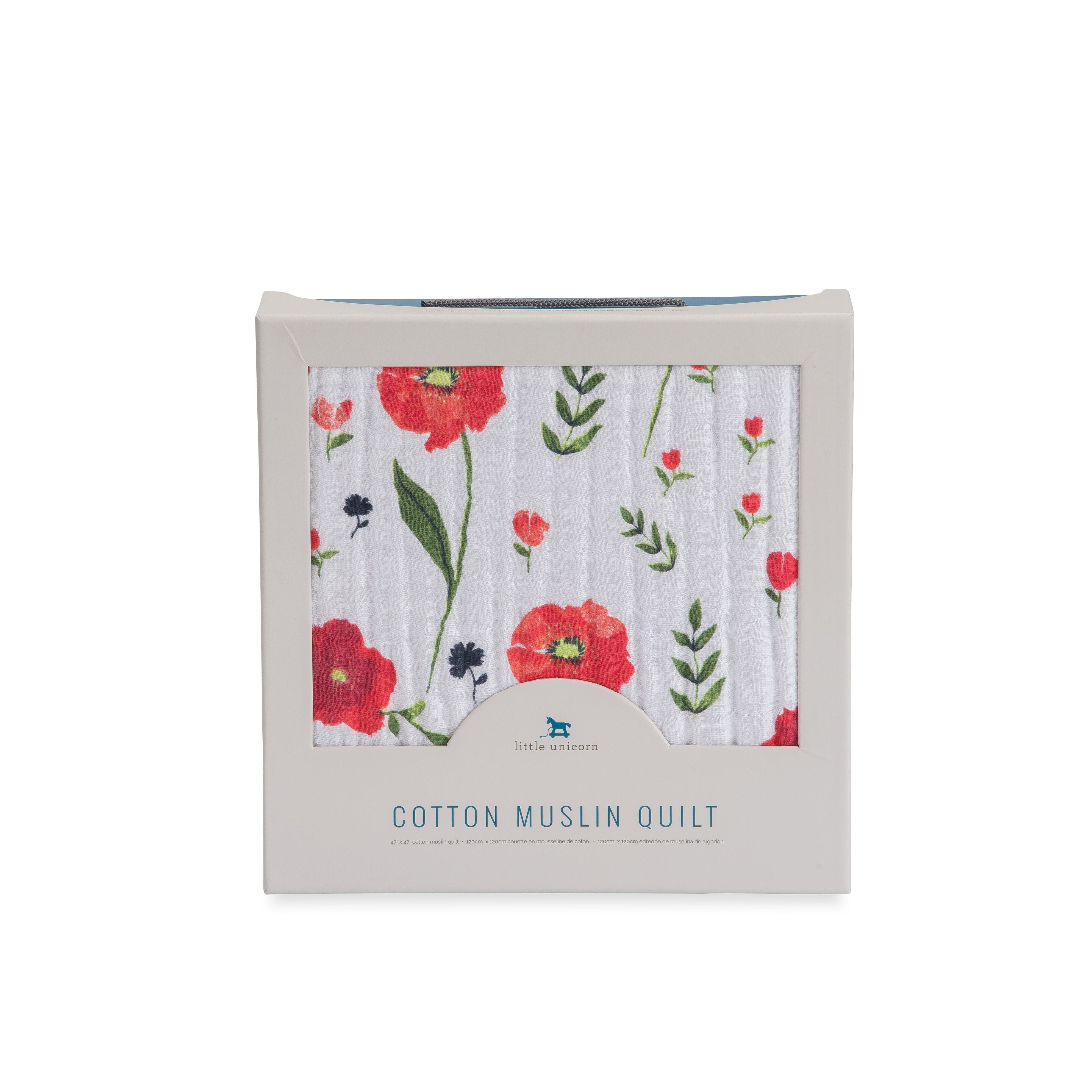 Little Unicorn Cotton Muslin Quilt - Summer Poppy
