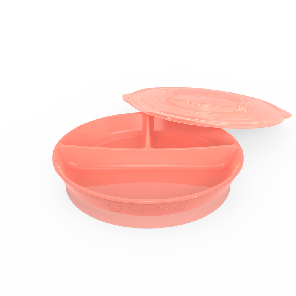 Twistshake Teller mit Unterteilung 6+m - Pastel Peach