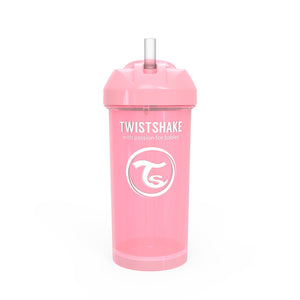 Twistshake Straw Cup Trinkflasche 360ml 12+m - Pastel Pink