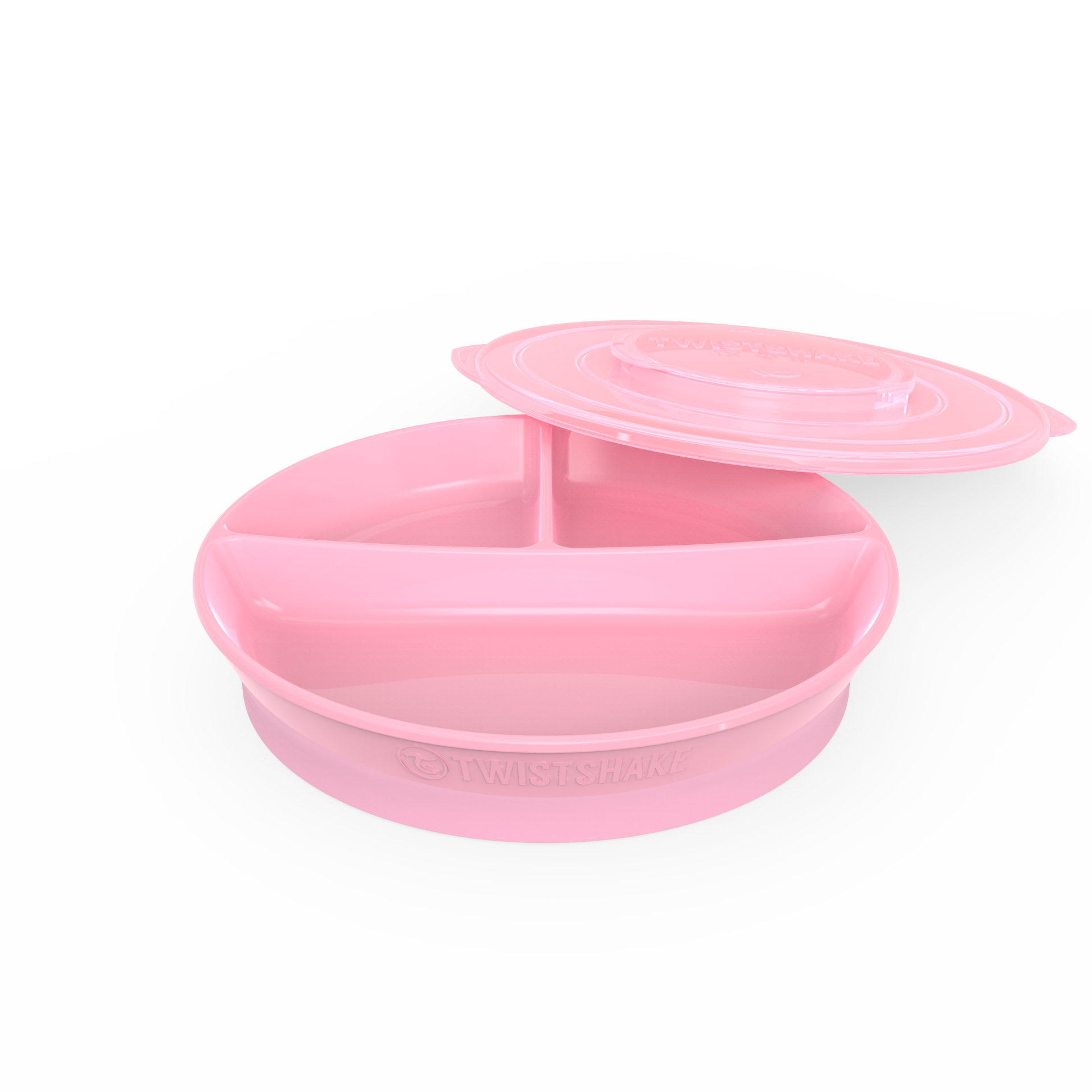 Twistshake Teller mit Unterteilung 6+m - Pastel Pink