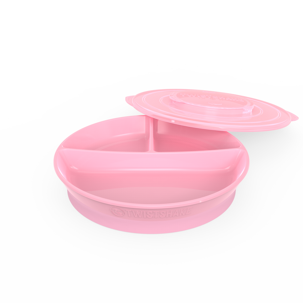 Twistshake Teller mit Unterteilung 6+m - Pastel Pink