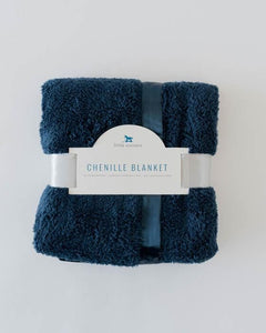 Little Unicorn Chenille Luxury Receiving Blanket - Navy