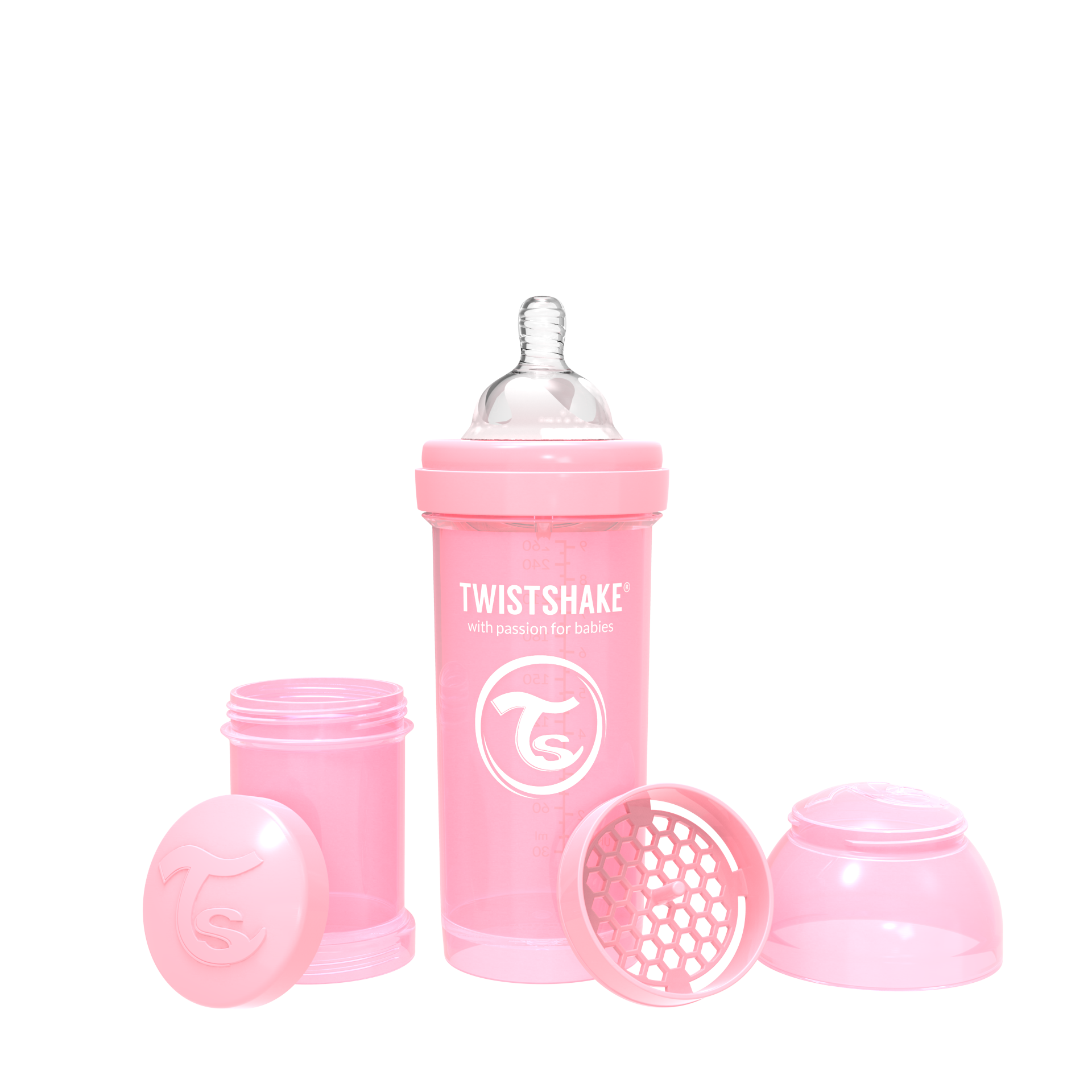 Twistshake Anti Colic 260ml - Pastel Pink